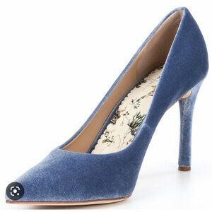 ANTONIO MELANI Blue Velvet Stiletto Heels
